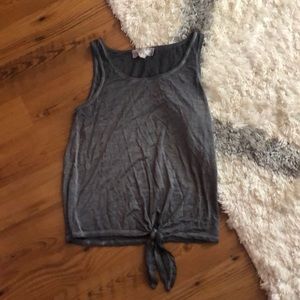 Grey Tie Tank Top